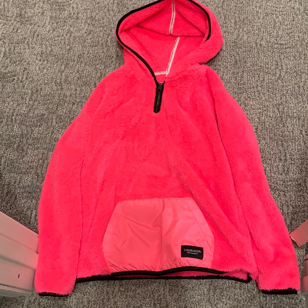 i am selling a hot pink hoodie and a size 14-16 girls size